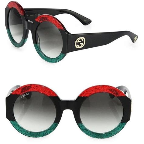 gucci 51mm studded round sunglasses|gucci oversized round sunglasses.